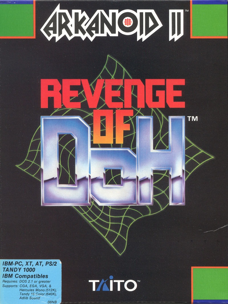 Jaquette de Arkanoid Revenge of Doh sur DOS, casse-briques arcade de Taito