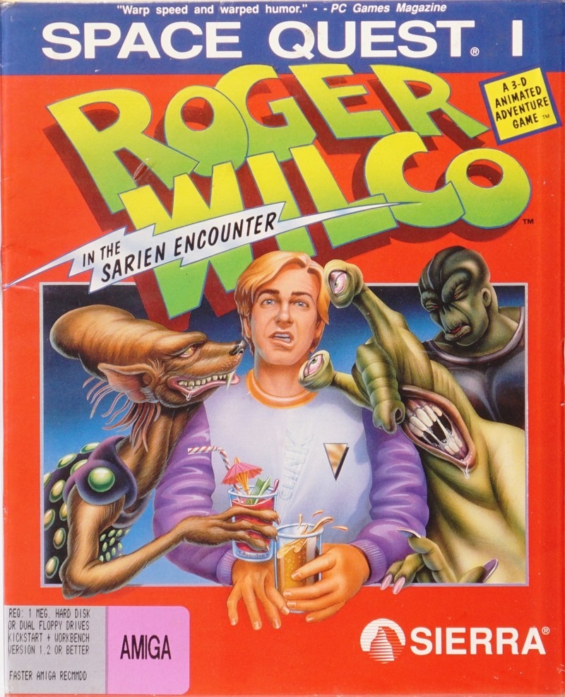 couverture du jeu space quest 1, Roger Wilco in the sarien encounter