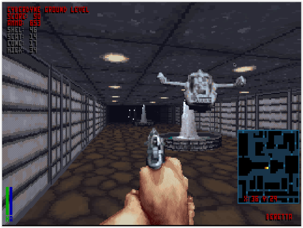 Robot ennemi dans The Terminator Rampage sur DOS