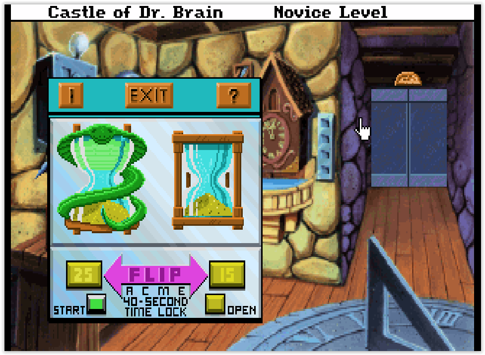 Puzzle logique dans The Castle of Dr. Brain sur DOS