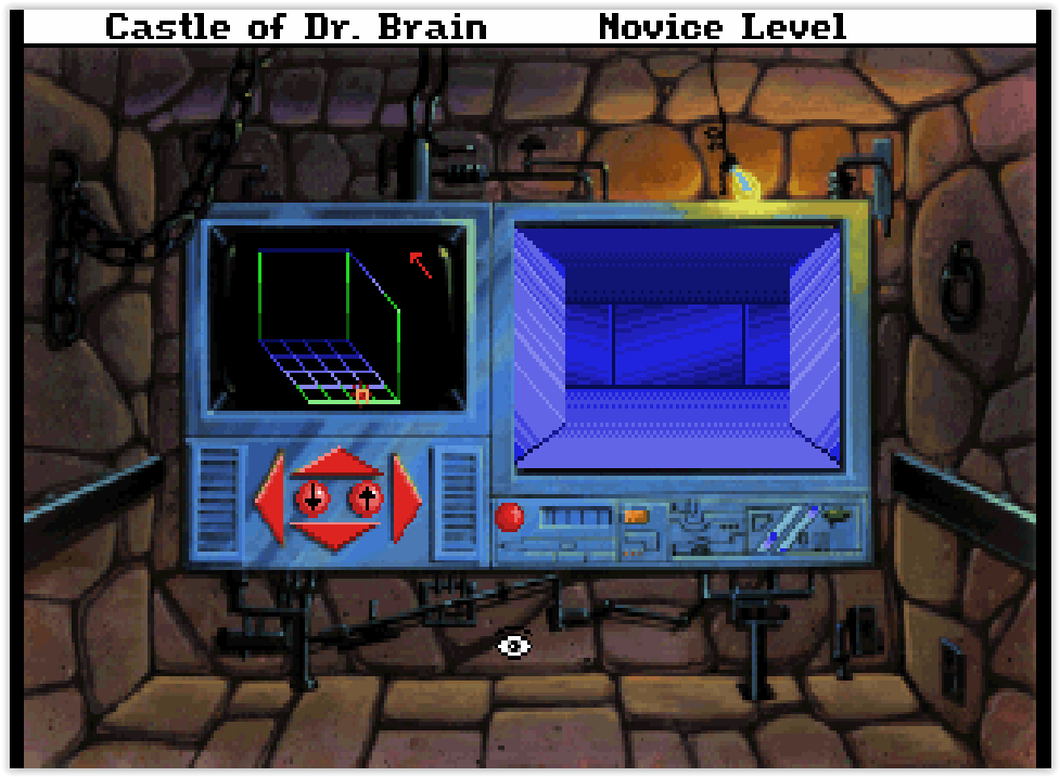 Salle avancée dans The Castle of Dr. Brain avec puzzle éducatif